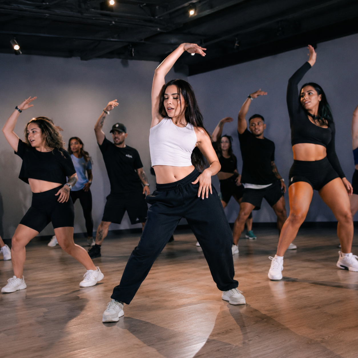 Aula de dança e ginástica localizada na Point Fitness